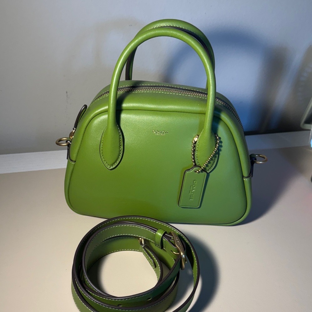Coach Borough Bowling Bag Brass/Dark Lime